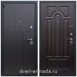 Металлические двери с шумоизоляцией и толстым полотном, Дверь входная Армада Бастион ФЛ-290 Дуб фактурный шоколад / ФЛ-58 Венге