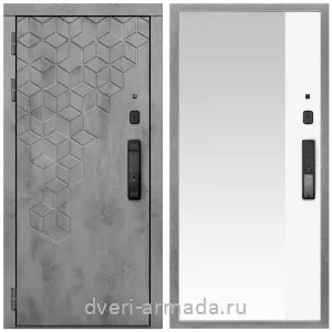 Одностворчатые входные двери, Дверь входная Армада Квадро МДФ 16 мм Kaadas K9 / МДФ 16 мм ФЛЗ Панорама-1 Белый матовый