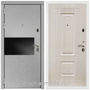 Двери МДФ для квартиры, Дверь входная Армада Престиж Белая шагрень МДФ 16 мм Милк рикамо софт / МДФ 16 мм ФЛ-2 Дуб беленый