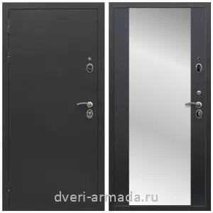 Входные двери с зеркалом и теплоизоляцией, Дверь входная Армада Престиж Черный шелк / МДФ 16 мм СБ-16 Венге
