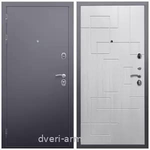 Наружные, Дверь входная Армада Люкс Антик серебро / МДФ 16 мм ФЛ-57 Белый жемчуг