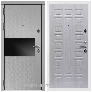 Двери МДФ для квартиры, Дверь входная Армада Престиж Белая шагрень МДФ 16 мм Милк рикамо софт / МДФ 16 мм ФЛ-183 Дуб беленый