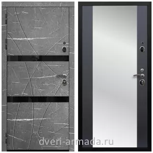 Белые двери с зеркалом, Дверь входная Армада Престиж Черная шагрень МДФ 16 мм Торос графит / МДФ 16 мм СБ-16 Венге