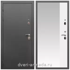 Входные двери с зеркалом и теплоизоляцией, Дверь входная Армада Гарант / ФЛЗ Панорама-1 Белый матовый
