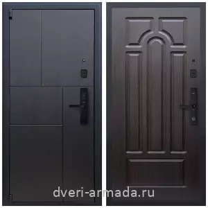 Темные входные двери, Дверь входная Армада Бастион МДФ 16 мм Kaadas S500 / МДФ 6 мм ФЛ-58 Венге