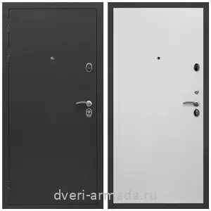 Черные входные двери, Металлическая дверь входная Армада Престиж Черный крокодил / МДФ 10 мм Гладкая белый матовый