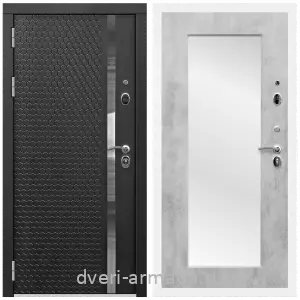 Входные двери с зеркалом и теплоизоляцией, Дверь входная Армада Престиж Белая шагрень МДФ 16 мм ФЛН - 501 / МДФ 16 мм ФЛЗ-Пастораль, Бетон светлый