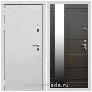Входные двери с зеркалом и теплоизоляцией, Дверь входная Армада Тесла МДФ 16 мм / МДФ 16 мм ФЛЗ-Сити Венге