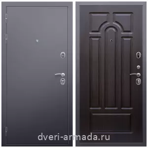 Темные входные двери, Дверь входная Армада Люкс Антик серебро / ФЛ-58 Венге от завода в частный дом уличная
