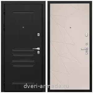Черные входные двери, Металлическая дверь входная Армада Экстра МДФ 10 мм ФЛ-243 Черная шагрень / МДФ 16 мм ФЛ-139 Какао нубук софт