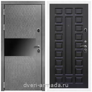 Черные входные двери, Металлическая дверь входная Армада Престиж Белая шагрень МДФ 16 мм Штукатурка графит / ФЛ-183 Венге