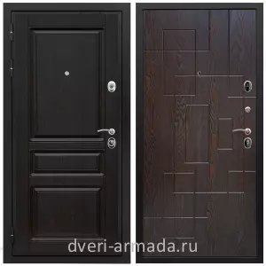 Двери МДФ для квартиры, Дверь входная Армада Премиум-Н МДФ 16 мм ФЛ-243 Венге / МДФ 16 мм ФЛ-57 Дуб шоколад
