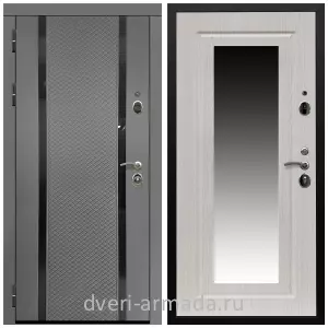 Черные входные двери, Металлическая дверь входная Армада Престиж Черная шагрень МДФ 16 мм Графит абсолют софт / МДФ 16 мм ФЛЗ-120 Дуб белёный