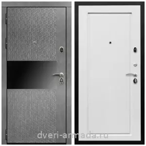 Черные входные двери, Металлическая дверь входная Армада Престиж Черная шагрень МДФ 16 мм Штукатурка графит / МДФ 16 мм ФЛ-119 Ясень белый