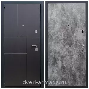 Металлические двери с шумоизоляцией и толстым полотном, Дверь входная Армада Бастион ФЛ-290 Дуб фактурный шоколад / ПЭ Цемент темный