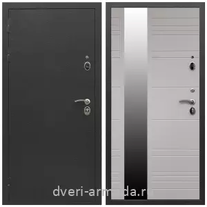 Черные входные двери, Металлическая дверь входная Армада Престиж Черный шелк / МДФ 16 мм ФЛЗ-Сити Белый матовый