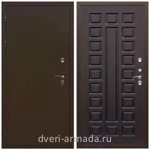 Парадные, Дверь входная уличная в дом Армада Термо Молоток коричневый/ ФЛ-183 Венге для дачи с панелями МДФ стандартного размера
