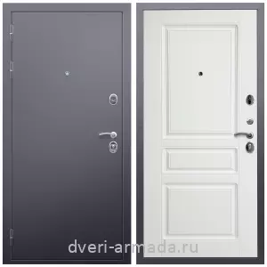 Офисные, Дверь входная Армада Люкс Антик серебро / МДФ 16 мм ФЛ-243 Белый матовый