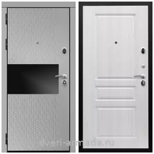 Входные двери Роял Вуд, Дверь входная Армада Престиж Черная шагрень МДФ 16 мм Милк рикамо софт / МДФ 16 мм ФЛ-243 Дуб белёный