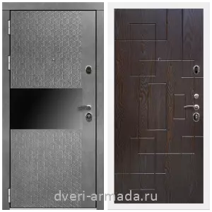 Левые входные двери, Дверь входная Армада Престиж Белая шагрень МДФ 16 мм Штукатурка графит / ФЛ-57 Дуб шоколад
