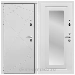 Входные двери Троя, Дверь входная Армада Тесла МДФ 16 мм / МДФ 16 мм ФЛЗ-120 Ясень белый