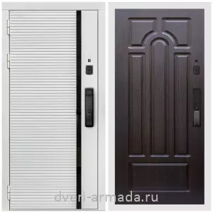 Правые входные двери, Умная входная смарт-дверь Армада Каскад WHITE Kaadas K9 / МДФ 16 мм ФЛ-58 Венге