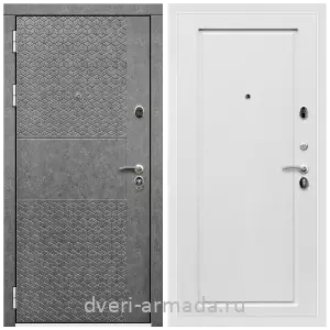 Правые входные двери, Дверь входная Армада Престиж Белая шагрень МДФ 16 мм Штукатурка графит ФЛС - 502 / ФЛ-119 Ясень белый