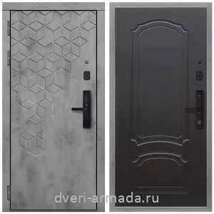 Темные входные двери, Дверь входная Армада Квадро МДФ 16 мм Kaadas S500 / МДФ 6 мм ФЛ-140 Венге