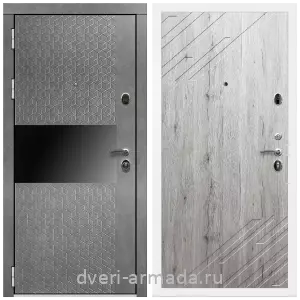 Черные входные двери, Металлическая дверь входная Армада Престиж Белая шагрень МДФ 16 мм Штукатурка графит / ФЛ-143 Рустик натуральный