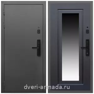 Белые двери с зеркалом, Умная входная смарт-дверь Армада Гарант Kaadas S500/ МДФ 16 мм ФЛЗ-120 Венге