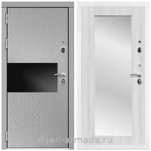 Белые двери с зеркалом, Дверь входная Армада Престиж Белая шагрень МДФ 16 мм Милк рикамо софт / МДФ 16 мм ФЛЗ-пастораль, Сандал