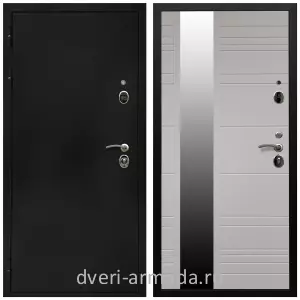 Черные входные двери, Металлическая дверь входная Армада Престиж Черная шагрень / МДФ 16 мм ФЛЗ-Сити Белый матовый