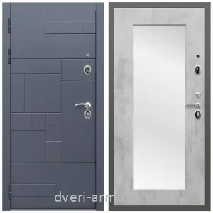 Белые двери с зеркалом, Дверь входная Армада Аккорд МДФ 10 мм / МДФ 16 мм ФЛЗ-Пастораль, Бетон светлый