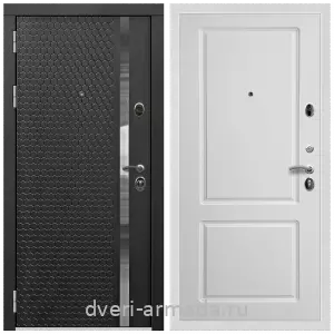 Двери МДФ для квартиры, Дверь входная Армада Престиж Белая шагрень МДФ 16 мм ФЛН - 501 / МДФ 16 мм ФЛ-117 Белый матовый