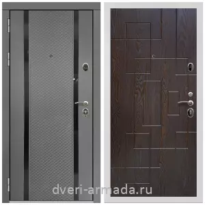 Черные входные двери, Металлическая дверь входная Армада Престиж Белая шагрень МДФ 16 мм Графит абсолют софт / МДФ 16 мм ФЛ-57 Дуб шоколад