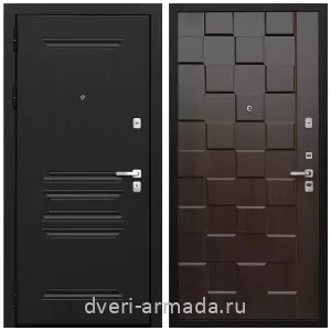 Входные двери черная шагрень, Дверь входная Армада Экстра МДФ 10 мм ФЛ-243 Черная шагрень / МДФ 16 мм ОЛ-39 Эковенге
