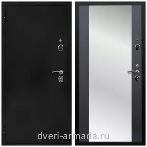 Входные двери с зеркалом и теплоизоляцией, Дверь входная Армада Престиж Черная шагрень / МДФ 16 мм СБ-16 Венге