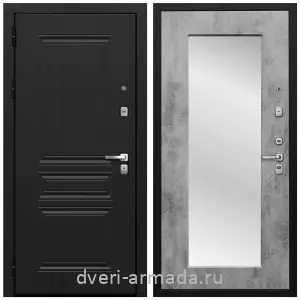 Черные входные двери, Металлическая дверь входная Армада Экстра МДФ 10 мм ФЛ-243 Черная шагрень / МДФ 16 мм ФЛЗ пастораль Бетон темный