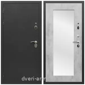 Белые двери с зеркалом, Дверь входная Армада Престиж Черный шелк / МДФ 16 мм ФЛЗ пастораль Бетон светлый