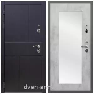 Белые двери с зеркалом, Дверь входная Армада Оникс МДФ 10 мм / МДФ 16 мм ФЛЗ-Пастораль, Бетон светлый