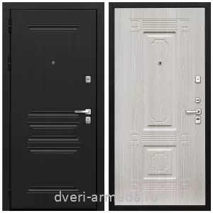 Толстые входные двери, Дверь квартирная входная железная Армада Экстра ФЛ-243 Черная шагрень / ФЛ-2 Дуб беленый