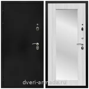 Белые двери с зеркалом, Дверь входная Армада Престиж Черная шагрень / МДФ 16 мм ФЛЗ-пастораль, Сандал белый