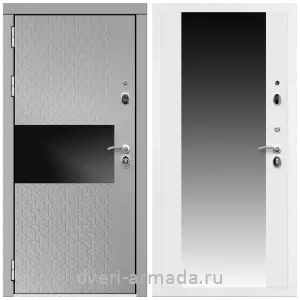 Светлые входные двери, Дверь входная Армада Престиж Белая шагрень МДФ 16 мм Милк рикамо софт / МДФ 16 мм СБ-16 Белый матовый