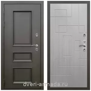 Толстые входные двери, Дверь входная уличная в дом Армада Фаренгейт / МДФ 16 мм ФЛ-57 Белый жемчуг для загородного дома