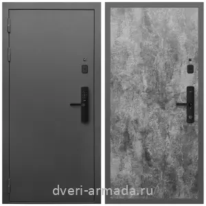 Входные двери с замками Mottura, Умная входная смарт-дверь Армада Гарант Kaadas S500 / МДФ 6 мм ПЭ Цемент темный