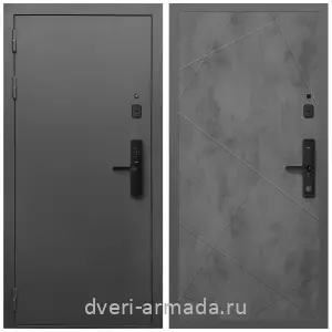 С порошковым напылением, Умная входная смарт-дверь Армада Гарант Kaadas S500/ ФЛ-291 Бетон темный