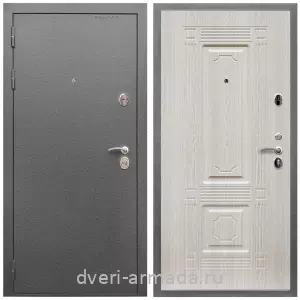 Взломостойкие входные двери 1.5, Дверь входная Армада Оптима Антик серебро / ФЛ-2 Дуб белёный