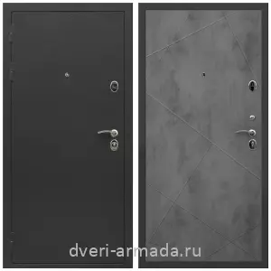 Черные входные двери, Металлическая дверь входная Армада Престиж Черный крокодил / МДФ 10 мм ФЛ-291 Бетон темный