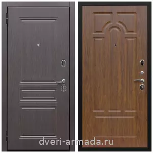 Утепленные металлические двери с отделкой МДФ, Дверь входная одностворчатая Армада Экстра ФЛ-243 Эковенге / ФЛ-58 Мореная береза на заказ