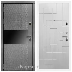 3 контура, Дверь входная Армада Престиж Белая шагрень МДФ 16 мм Штукатурка графит / ФЛ-57 Белый жемчуг